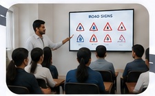 Classroom road-sign training