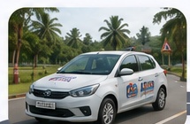 Raju Driving School car during real-road training
